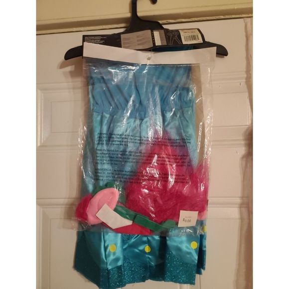 NWT Halloween girls poppy Trolls Costume medium 7/8 - Picture 6 of 6